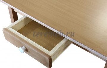 Стол обеденный К УБ с ножкой бочонок, Материалы: Дерево; ЛДСП; Постформинг, Цвета каркаса: Снег, Лак, Орех, Венге, Цвета столешницы: Мрамор, Бук, Венге