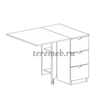 Стол-книжка СТ-01 (бодега тёмный/бодега светлый), цена 8650 руб. - фото товара, ракурс 2