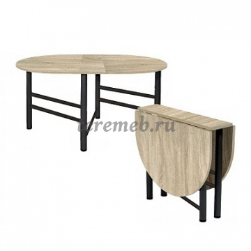 Стол-книжка Рим овальный (дуб сонома) - фото товара, ракурс 1