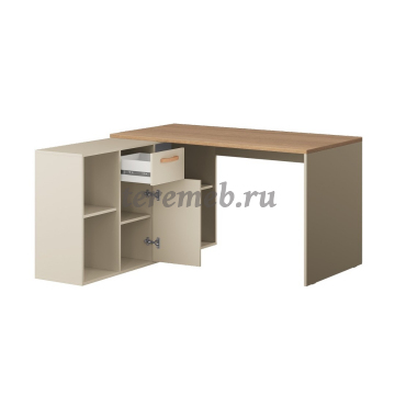 Стол письменный Лайт 03.245 F (дуб эндгрейн элегантный/сатин) - фото товара, ракурс 3