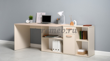 Стол письменный Лайт 03.245 F (дуб эндгрейн элегантный/сатин), цена 11200 руб. - фото товара, ракурс 2