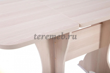 Стол-книжка обеденный СКР-1 (ясень шимо светлый), Материалы: ЛДСП; ПВХ, Цвет: Ясень шимо светлый