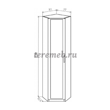 Шкаф угловой для одежды Лотос 8.05, цена 10950 руб. - фото товара, ракурс 2