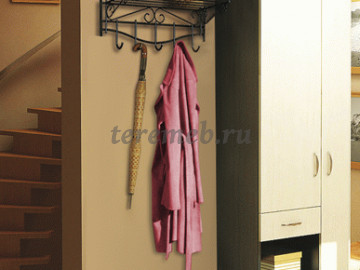 Вешалка настенная Грация 1/5 (чёрный), цена 1000 руб. - фото товара, ракурс 2