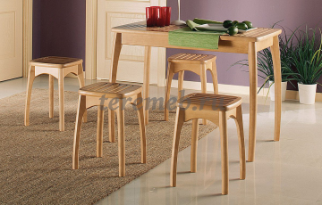 Табурет с ножкой Бочонок Массив с решеткой, цена 2650 руб. - фото товара, ракурс 2