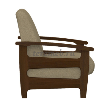 Кресло для отдыха Омега, Материалы: Дерево; Металл; ППУ; Ткань, Цвета корпуса: Снег, Лак, Орех, Венге, Цвета обивки: По каталогу