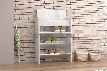 Тумба для обуви 600 Диал (бетон светлый) - фото товара, ракурс 1