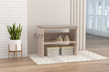 Тумба для обуви 600 Мягкая (ясень шимо светлый) - фото товара, ракурс 1