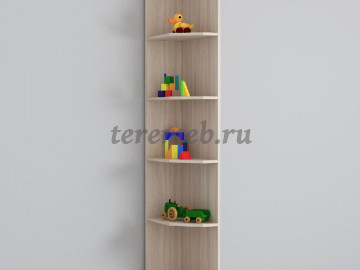Стеллаж угловой Бриз (ясень шимо светлый) - фото товара, ракурс 1