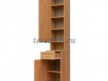 Шкаф с полками и ящиком Гарун ПР1, Материалы: ЛДСП; МДФ; ПВХ; ДВП; Металл, Цвет: Арктика, Дуб сонома, Венге/Дуб молочный