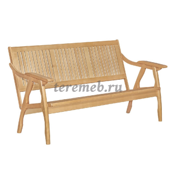 Диван-скамья Массив с решёткой, Артикул 5555935, Размеры (ДхГхВ): 1590 х 820 х 900 мм