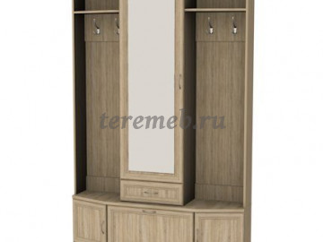 Прихожая Гарун 600, Материалы: ЛДСП; МДФ; ПВХ; ДВП; Зеркало; Металл, Цвет: Арктика, Дуб сонома, Венге/Дуб молочный