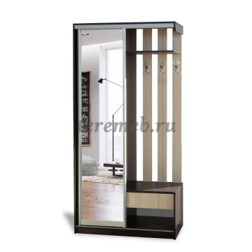 Прихожая-купе Лайт (венге/ясень шимо светлый), цена 15900 руб. - фото товара, ракурс 2