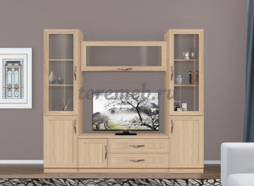 Полка навесная Классика 7.21, Материалы: ЛДСП; МДФ; ПВХ; ДВП; Стекло, Цвет: Белый, Дуб сонома