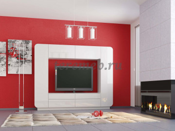 Стенка Лаванда-2 (белый глянец) - фото товара, ракурс 1