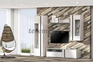 Стенка Аллегро вариант 7 (анкор светлый/графит) - фото товара, ракурс 1