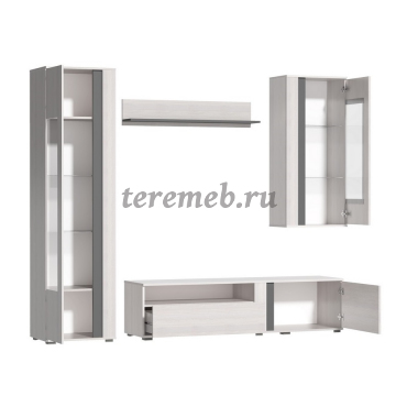 Стенка Аллегро вариант 7 (анкор светлый/графит), цена 18600 руб. - фото товара, ракурс 2