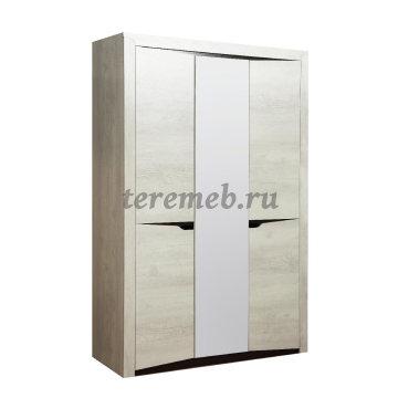 Спальня Лючия вариант 1, Материалы: ЛДСП; ПВХ; ДВП; Зеркало; Металл, Цвет: Бетон пайн белый/Венге