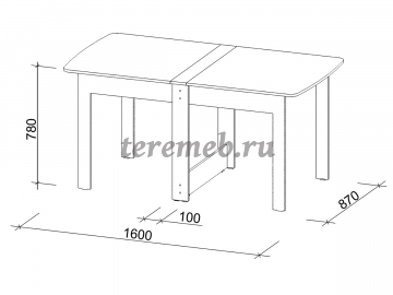 Стол-книжка СтК-4 (белый), Материалы: ЛДСП; ПВХ, Цвет: Белый