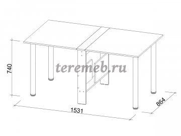 Стол-книжка СтК-9 (дуб молочный), Материалы: ЛДСП; ПВХ; Металл; Пластик, Цвет: Дуб молочный