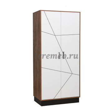 Шкаф 2-х дверный Гамма 54.03 (таксония/белый) - фото товара, ракурс 1