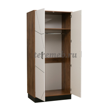 Шкаф 2-х дверный Гамма 54.03 (таксония/белый), цена 15000 руб. - фото товара, ракурс 2