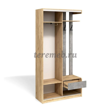Прихожая-купе Лайт (дуб крафт золотой/ателье светлое), Производитель: Бител, Страна: Россия