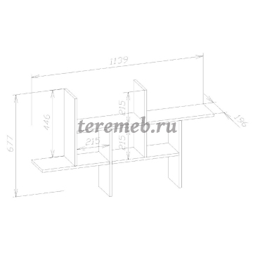 Полка навесная ПК-6 (дуб сонома), Материалы: ЛДСП; ПВХ, Цвет: Дуб сонома