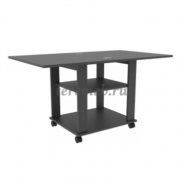 Стол журнальный раскладной Консул НМ 011.67 Х (антрацит), Материалы: ЛДСП; ПВХ; Пластик, Цвет: Антрацит