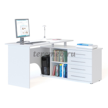 Стол компьютерный Сокол КСТ-109 (белый) - фото товара, ракурс 1