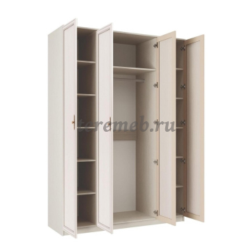 Шкаф 4-х дверный Габриэлла 06.39 (вудлайн кремовый/сандал белый), цена 29400 руб. - фото товара, ракурс 2