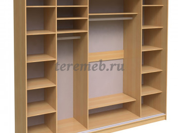 Шкаф-купе Ш-КФ 24 600 вариант С, Артикул 6550082, Размеры (ДхГхВ): 2420 х 650 х 2250 мм