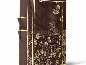 Полка для обуви с чехлом SHT-SR1, Материалы: Металл; Ткань; Пластик, Цвет: Тёмно-коричневый