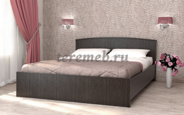 Кровать 1,6 Кэт-7 арт.032 низкий щиток (венге) - фото товара, ракурс 1