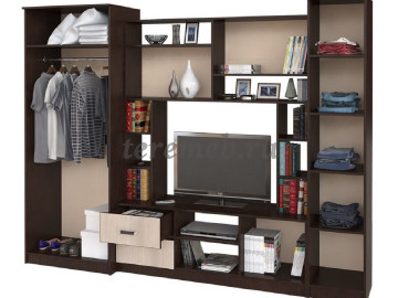 Стенка Аллегро вариант 6 (венге/дуб белфорт), цена 26050 руб. - фото товара, ракурс 2