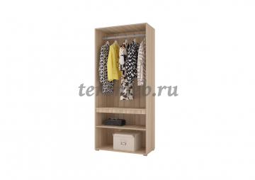 Стенка Анталия-2 со шкафом (дуб сонома/белый), Артикул С-2904, Размеры (ДхГхВ): 2700 х 466 х 2030 мм, ниша под ТВ:, 1000 х 466 х 916 мм