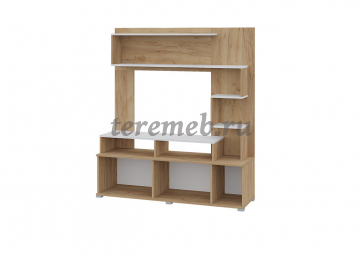 Стенка Интеро, Артикул С-2907, Размеры (ДхГхВ): 1380 х 406 х 1550 мм, ниша под ТВ:, 1033 х 406 х 634 мм