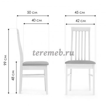 Стул С5 (белый №304/андрис бежевые соты), Материалы: Дерево; ППУ; Ткань, Цвет: Белый №304/Андрис бежевые соты