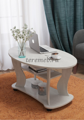 Стол журнальный Сатурн М05 (бетон пайн белый), цена 3300 руб. - фото товара, ракурс 2