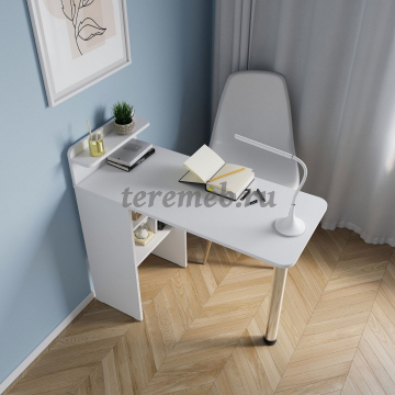 Стол раскладной Сокол СП-19 (белый шагрень) - фото товара, ракурс 3