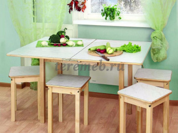 Стол обеденный Раскладной прямая нога Пластик - фото товара, ракурс 1