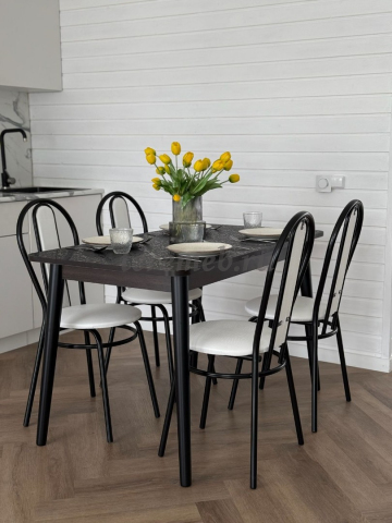 Обеденная группа: Стол Лофт (120х70) + Стулья Венские, Артикул КК-2994, Размеры (ДхГхВ): cтол обеденный:, 1200 х 700 х 750 мм, стул:, 440 х 510 х 920 мм