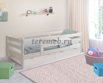 Кровать массив Норка с бортиком и ящиками - фото товара, ракурс 1