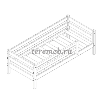 Кровать массив Норка с бортиком и ящиками, цена 10900 руб. - фото товара, ракурс 2
