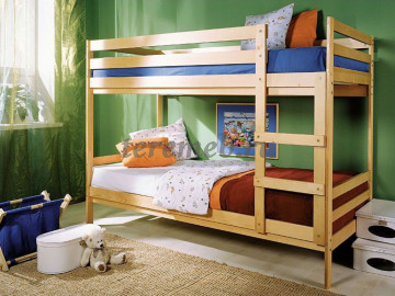 Кровать двухъярусная массив Пирус - фото товара, ракурс 1