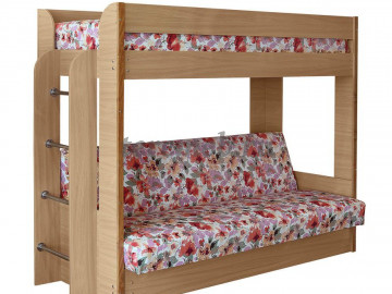 Диван-кровать двухъярусная Элегия, Артикул ДК-3013, Размеры (ДхГхВ): 2090 х 1160 х 1730 мм, спальное место:, I ярус — 1160 х 1860 мм, II ярус — 790 х 1890 мм