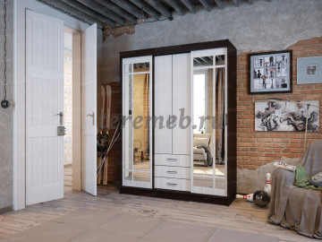 Шкаф-купе 010 Диал (венге/дуб белфорт), цена 25000 руб. - фото товара, ракурс 2