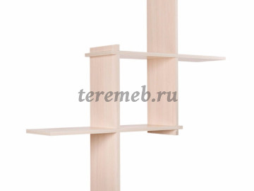 Полка навесная Кубик-3 (дуб беленый) - фото товара, ракурс 1