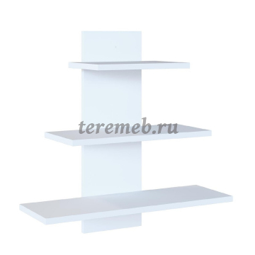 Полка навесная ПК-8 (белый шагрень), цена 1000 руб. - фото товара, ракурс 2