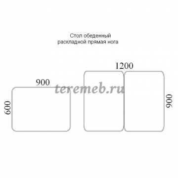 Стол обеденный раскладной прямая нога, Материалы: ЛДСП; ПВХ; МДФ; Пластик, Цвет: Белый/Сосна белая, Дуб сонома, Ясень шимо тёмный,  Бетон тёмный